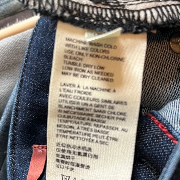 Anthropologie Pilcro High Rise Skinny Dark Blue Denim - Picture 7 of 8